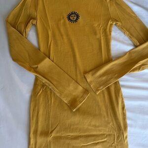 Wild Fable Yellow Long Sleeve Dress
